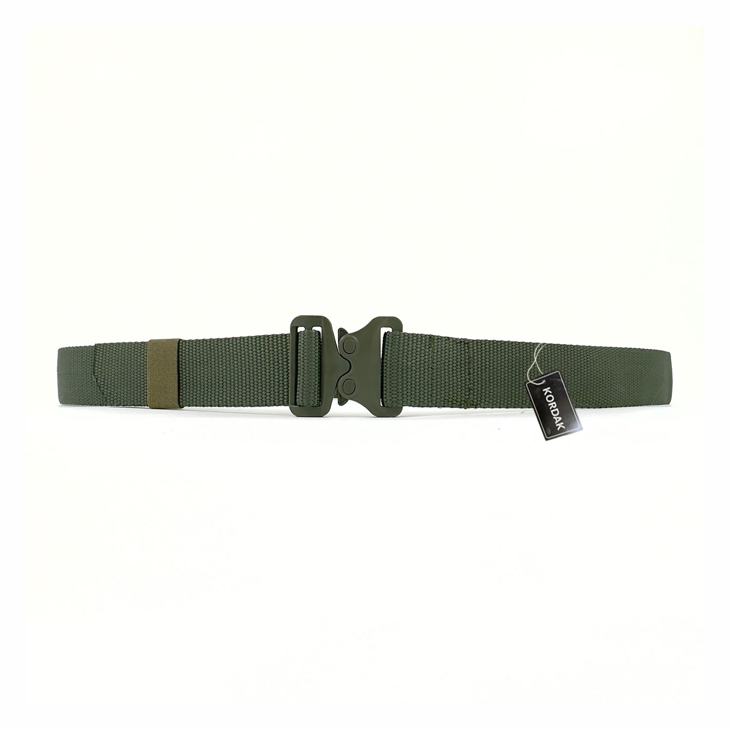 Khaki Plastic Tipped Cobra Model Clip-on Belt