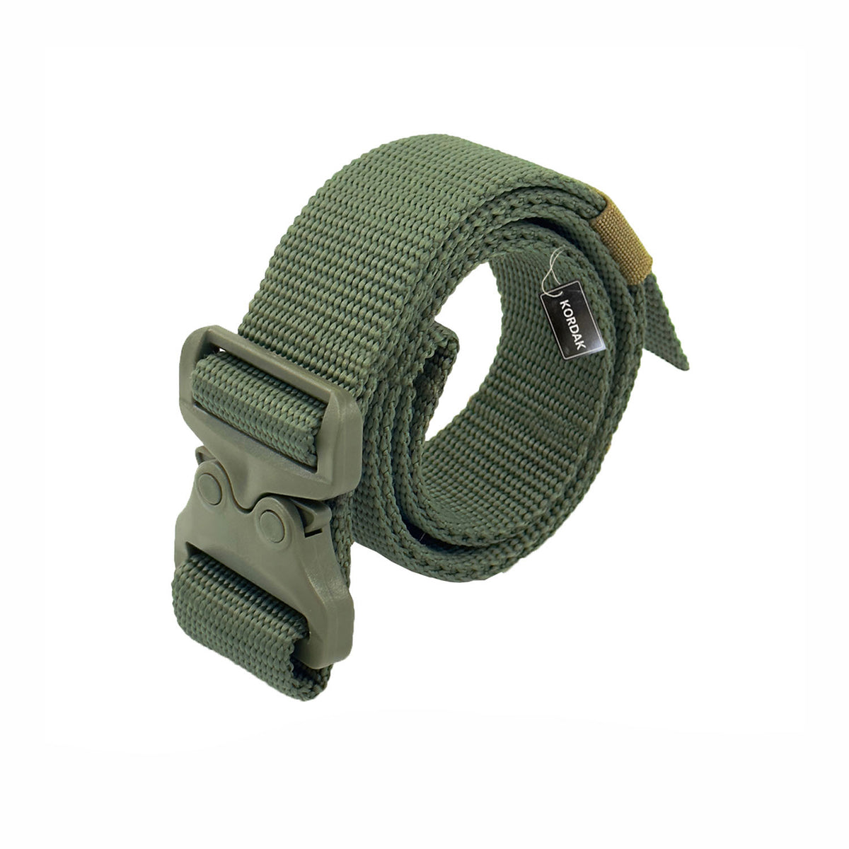 Khaki Plastic Tipped Cobra Model Clip-on Belt