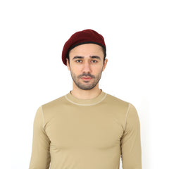 Burgundy Military Beret - French Beret