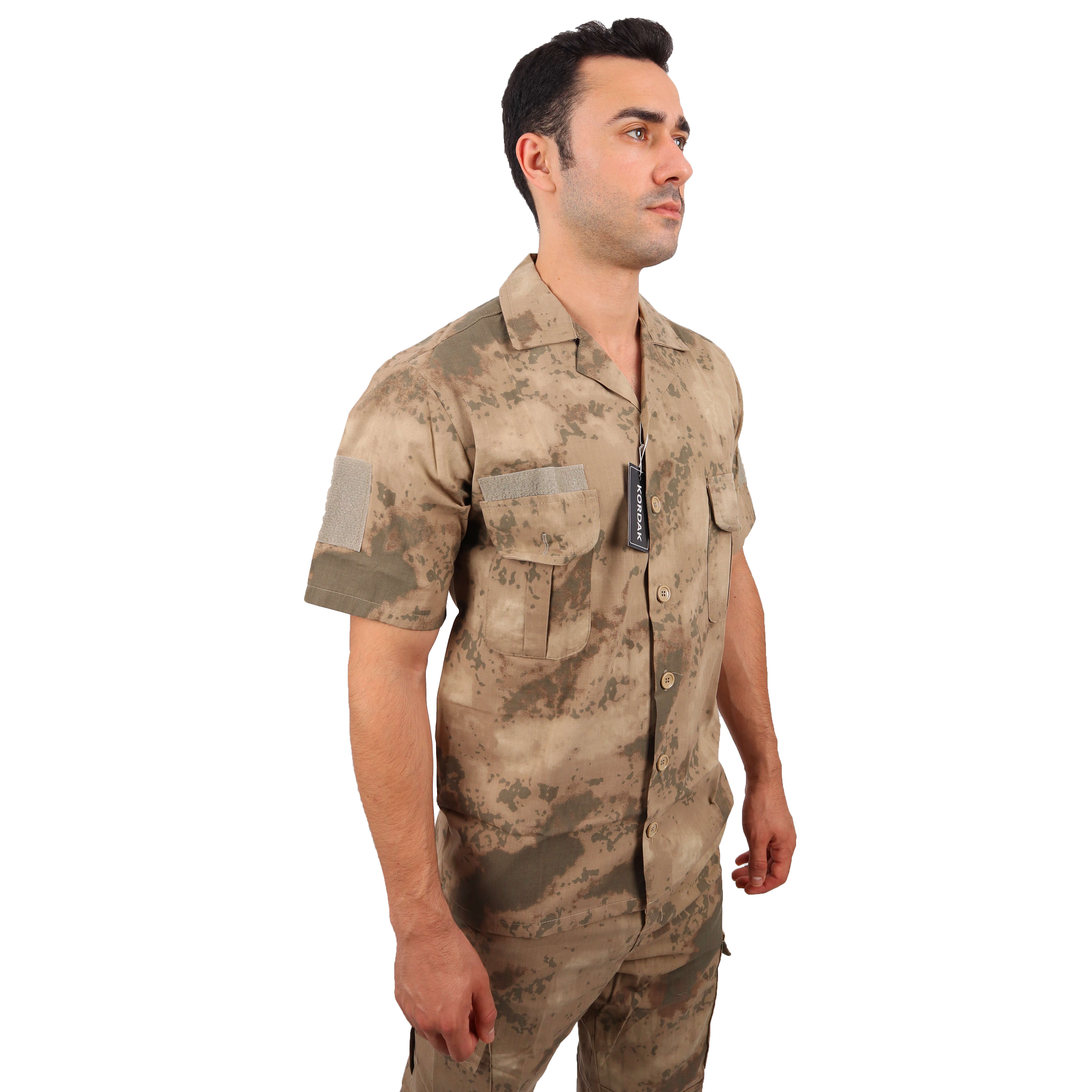 Deserton Camouflage Tactical Multi-Pocket Short Sleeve Shirt