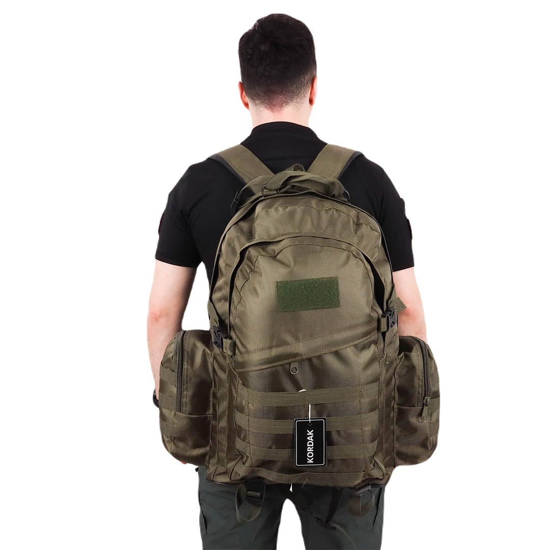 Khaki Camping Hike Trekking Backpack - 75 Liter Bag