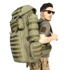 Khaki Large Camping Military Operation Backpack - 110 Liter Bag