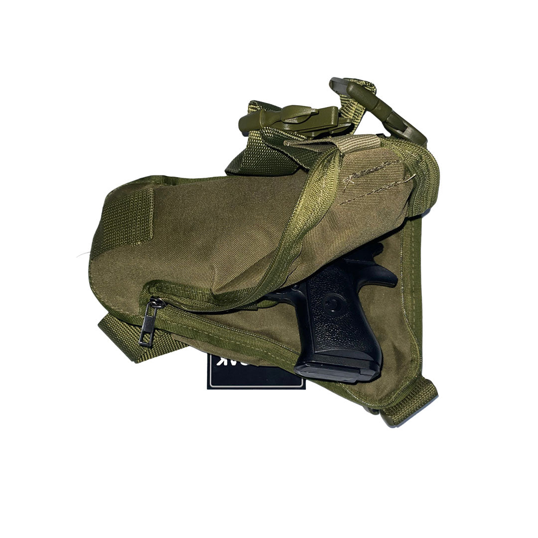 Khaki Shoulder or Leg Gun Carrying Bag with Strap