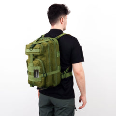 Khaki Functional Hiking Tactical Backpack - 30 Liter Bag