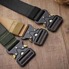 Khaki Imported Cobra Belt with Metal Buckle