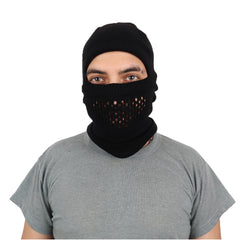 Beige Knitted Balaclava Beanie (Ski Mask)