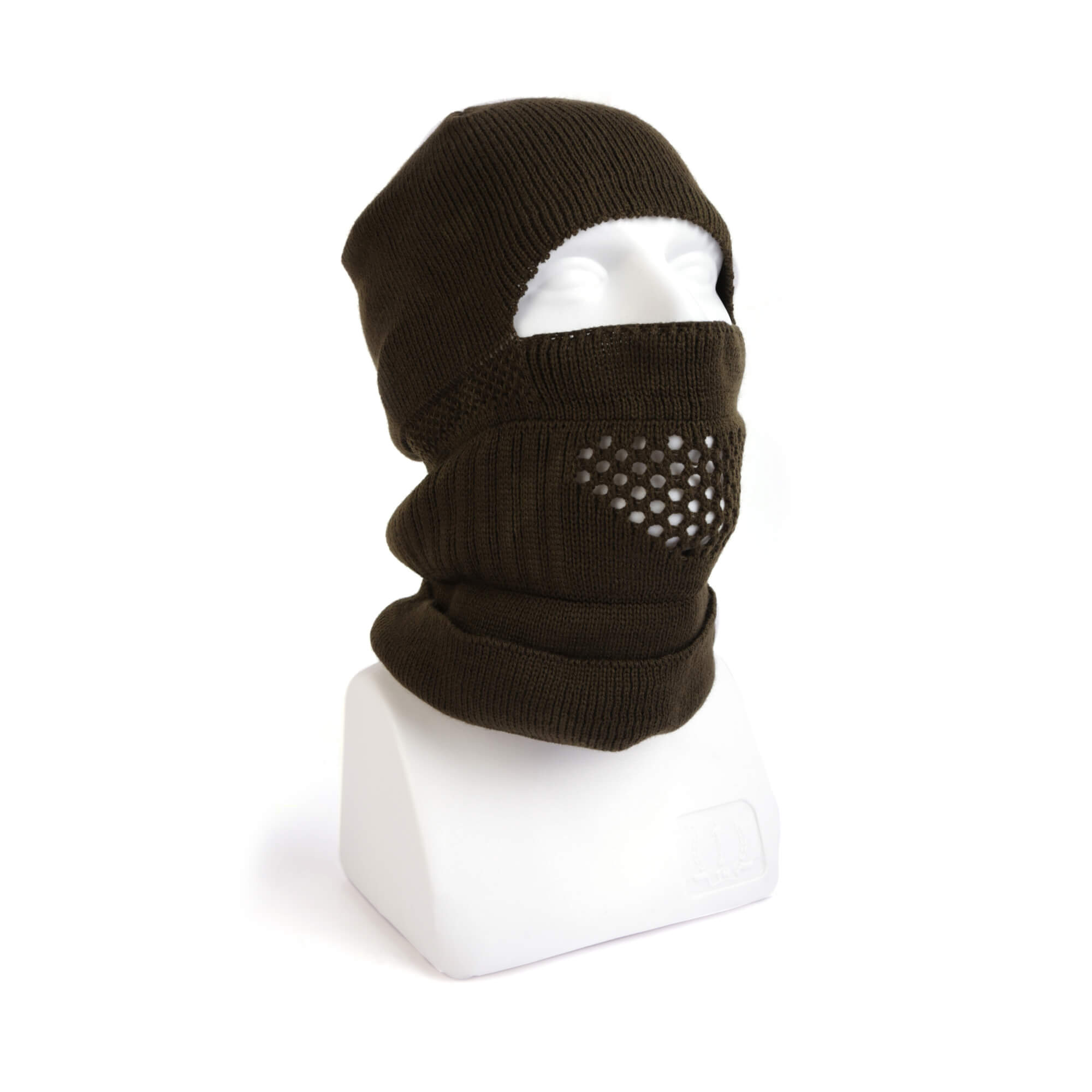 Brown Knitted Balaclava Beanie (Ski Mask)