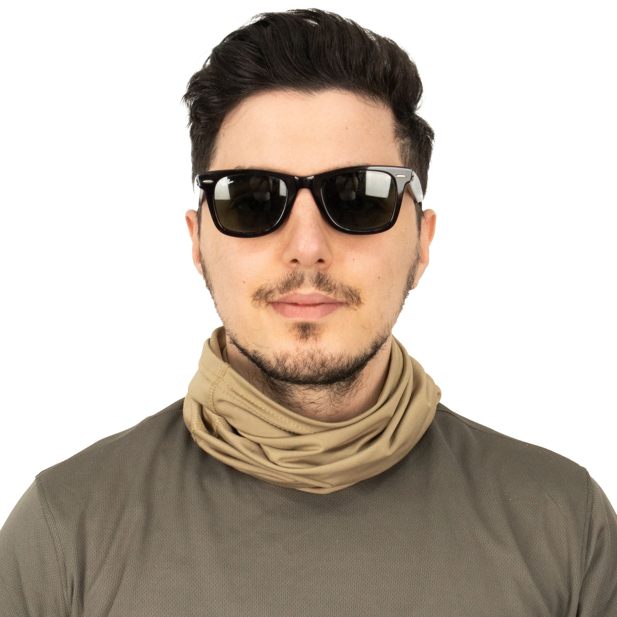 Beige Motorcycle Military Buff Bandana