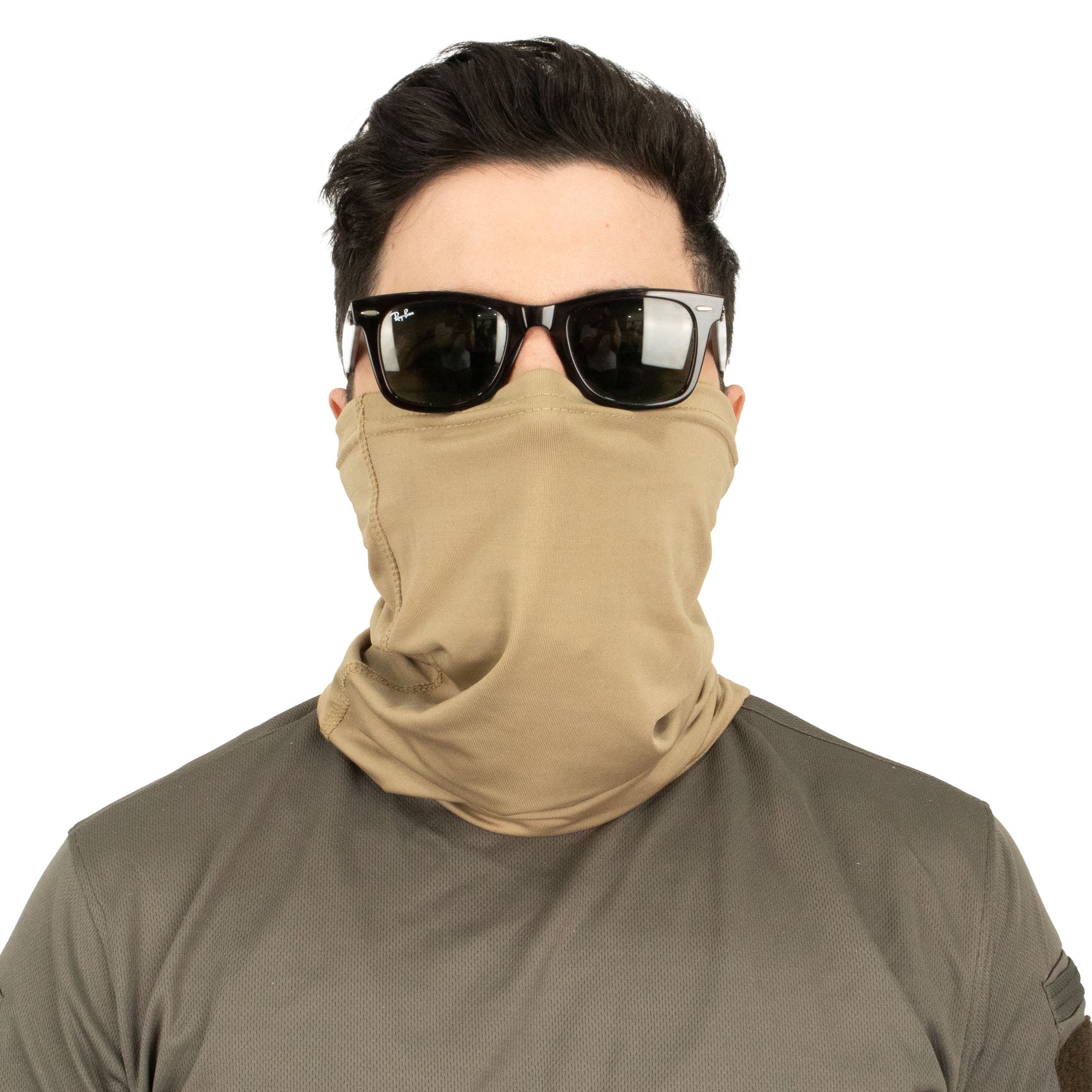 Beige Motorcycle Military Buff Bandana