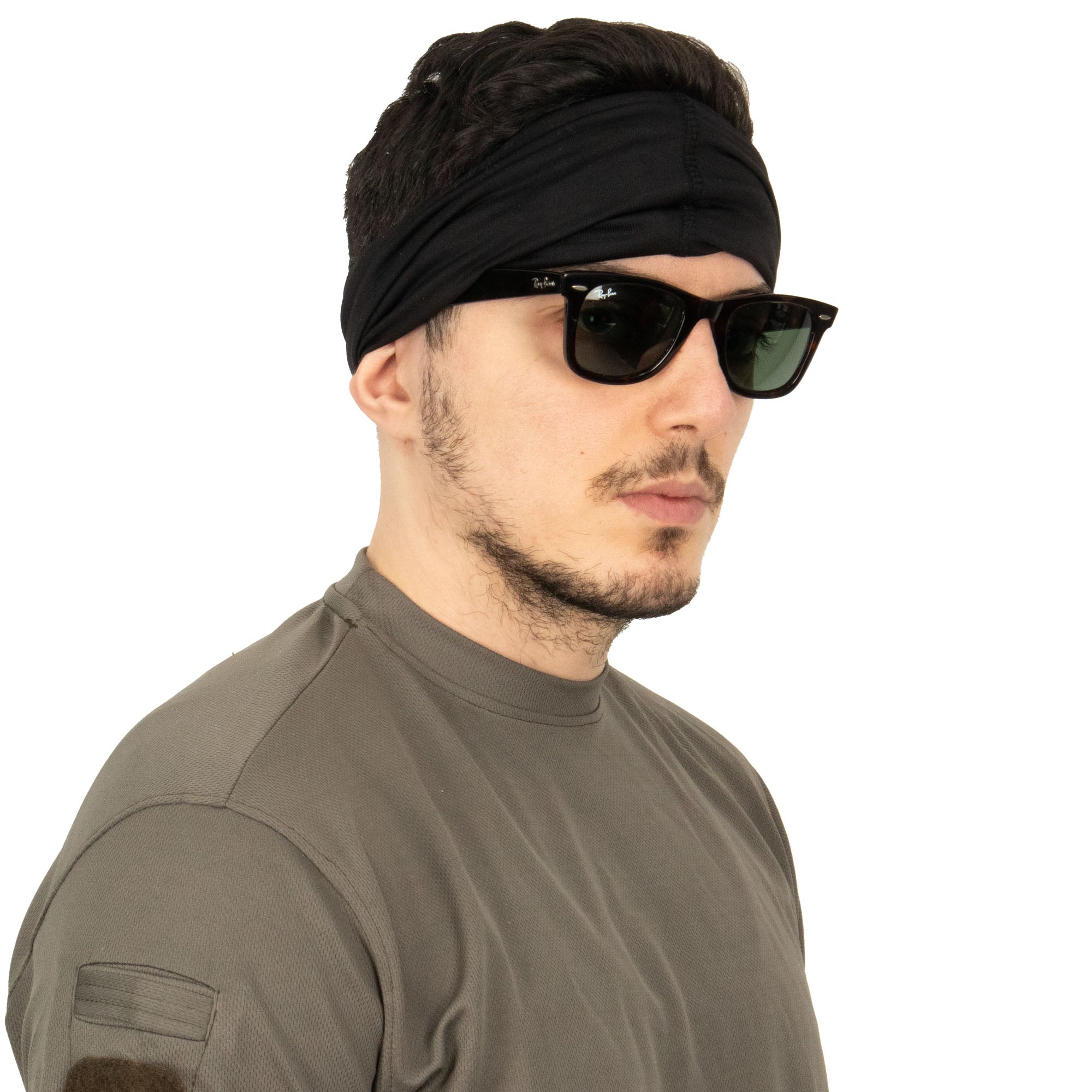 Black Motorcycle Military Buff Bandana