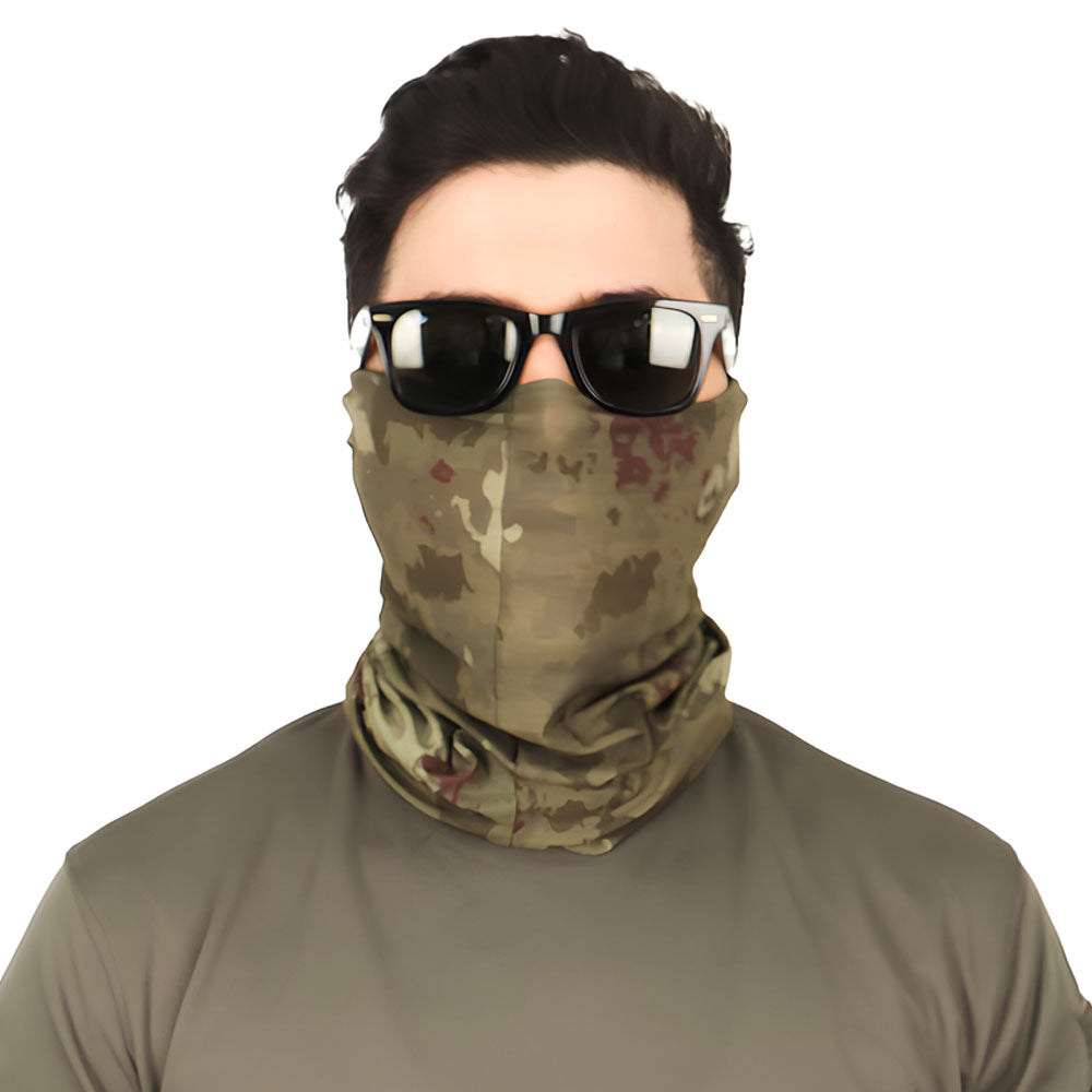 Beige Motorcycle Military Buff Bandana