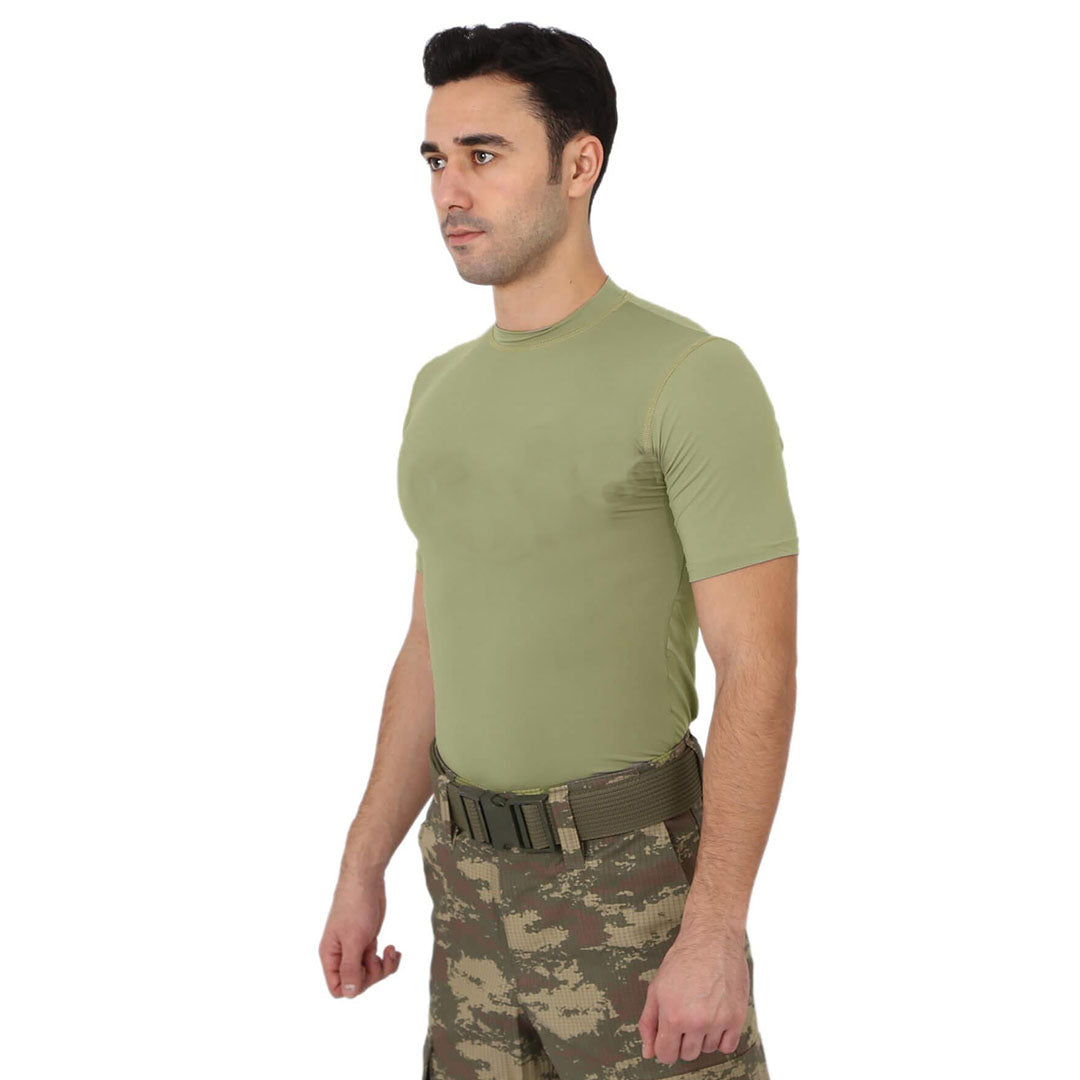 Nano Green Short Sleeve Sport Thermal Microfiber T-shirt