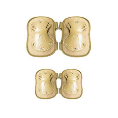 Beige Paintball Airsoft Skates Knee & Elbow Pad Set