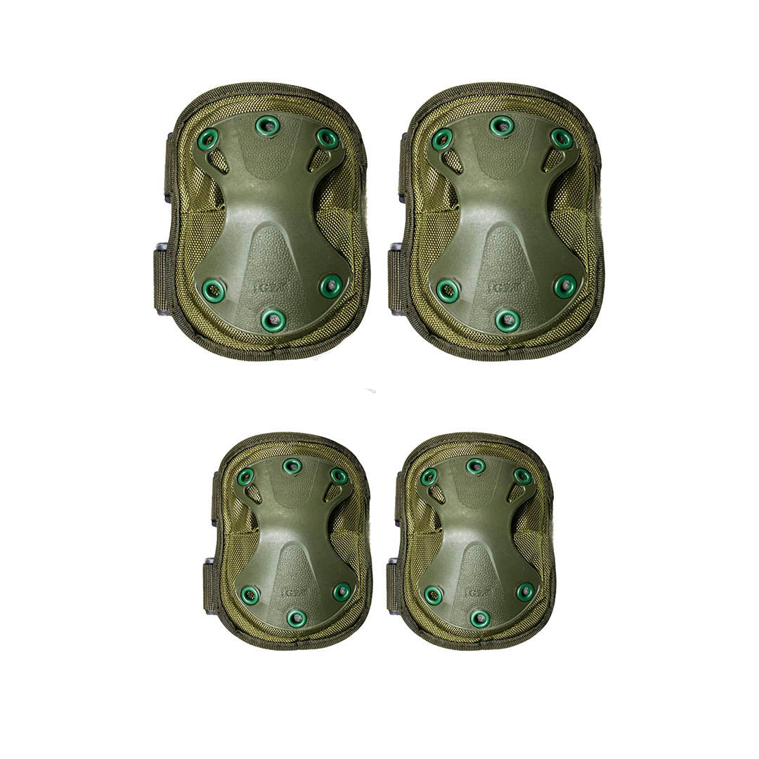 Dark Khaki Paintball Airsoft Skates Knee & Elbow Pad Set