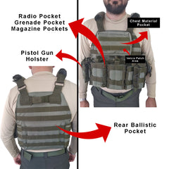 Functional Cordura Beige Airsoft Military Tactical Vest